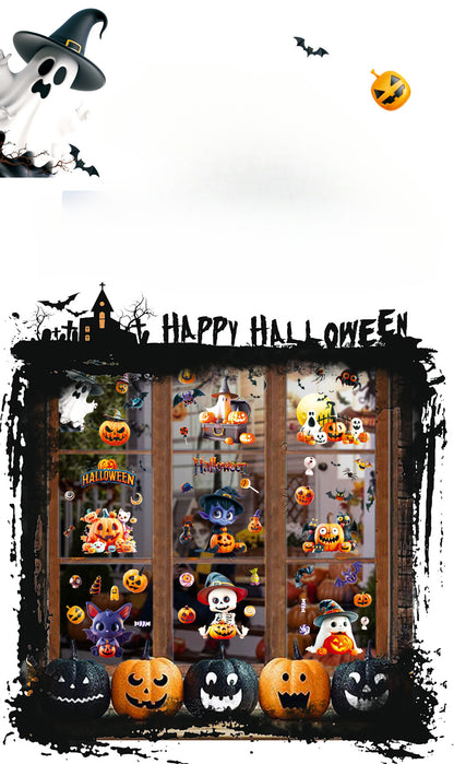 🎃 Halloween Window Stickers – Cute Ghosts & Pumpkins 👻🕸️ Kawaii Stickers