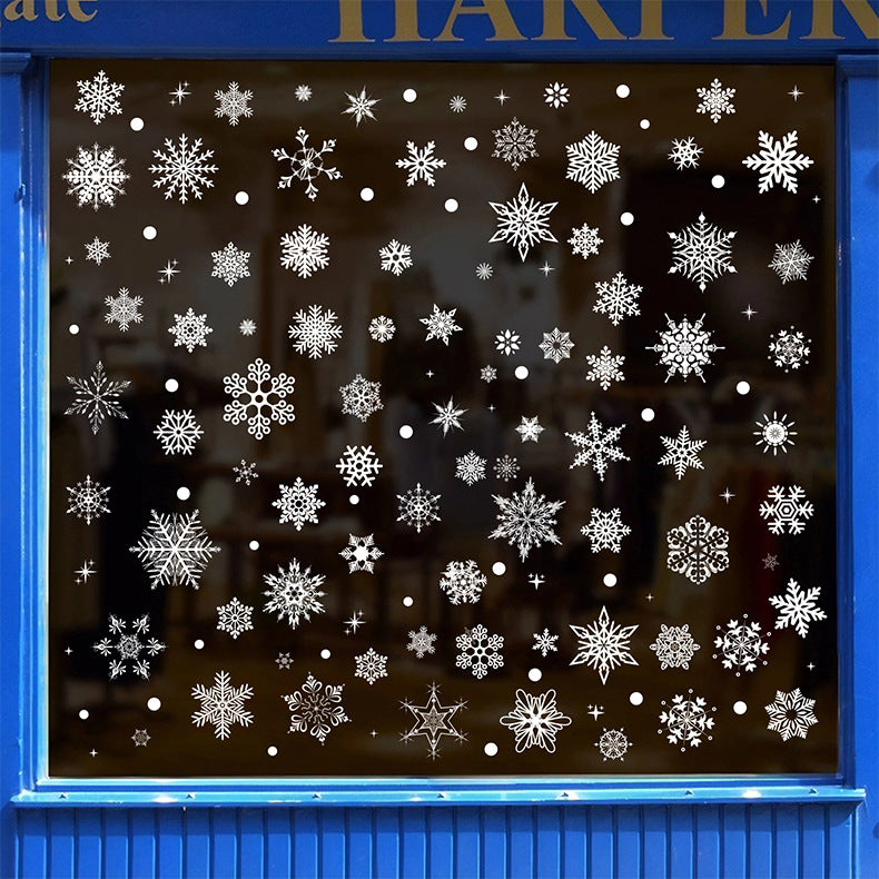 ❄️ Christmas Decoration Snowflake Window Stickers | Static Cling Glass Decals 🎄 Kawaii Stickers