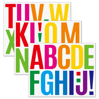 3inch Alphabet Number Stickers Car Mailbox Logo Waterproof Stickers Large Letter Stickers Letters-Color*3 21*16.8cm Kawaii Stickers