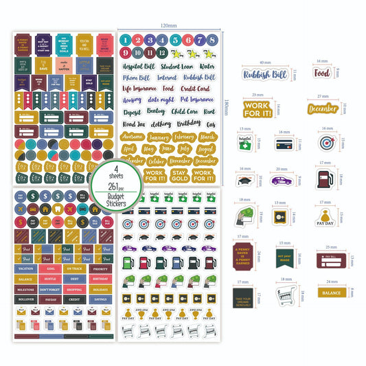  Budget Planner Stickers