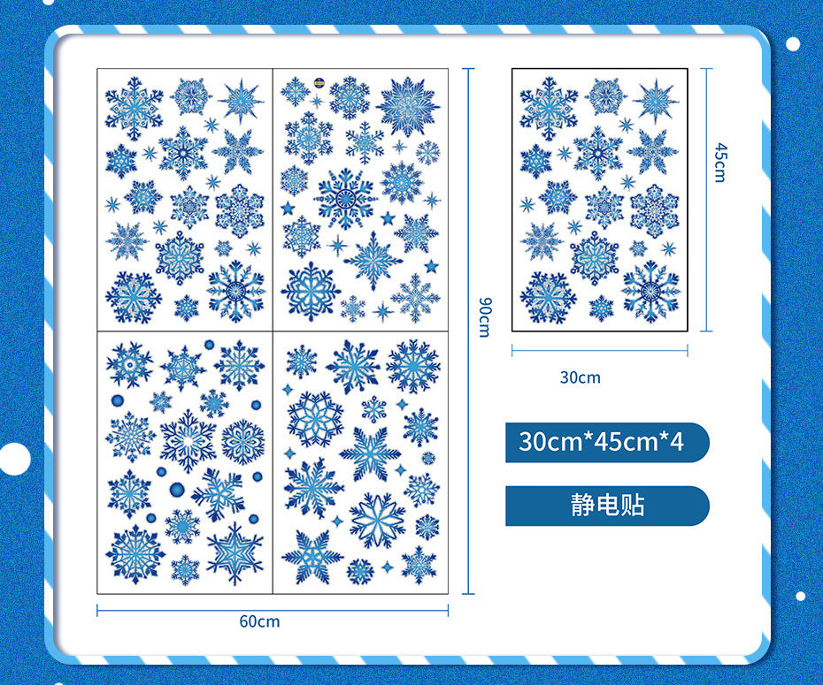  Christmas Window Stickers – Nano Holographic UV Laminated Décor