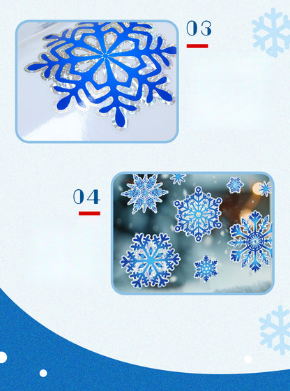 Christmas Window Stickers – Nano Holographic UV Laminated Décor 🎅❄️ 🎅❄️ Kawaii Stickers