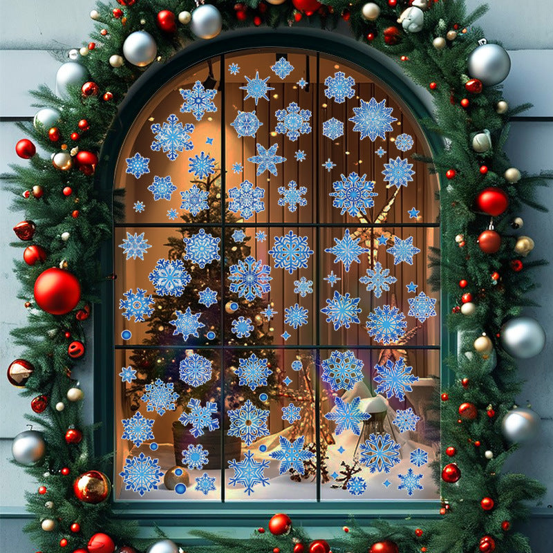 Christmas Window Stickers – Nano Holographic UV Laminated Décor 🎅❄️❄️ 🎅❄️ Kawaii Stickers