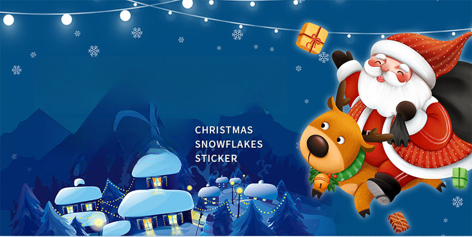 Christmas Window Stickers – Nano Holographic UV Laminated Décor 🎅❄️❄️ 🎅❄️ Kawaii Stickers