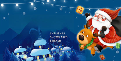 Christmas Window Stickers – Nano Holographic UV Laminated Décor 🎅❄️❄️ 🎅❄️ Kawaii Stickers