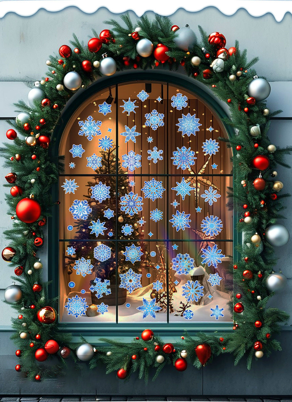 Christmas Window Stickers – Nano Holographic UV Laminated Décor 🎅❄️❄️ 🎅❄️ Kawaii Stickers