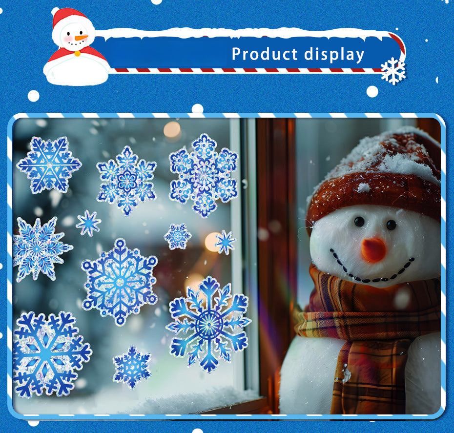 Christmas Window Stickers – Nano Holographic UV Laminated Décor 🎅❄️ 🎅❄️ Kawaii Stickers