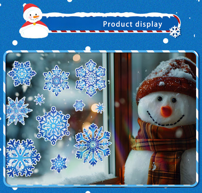 Christmas Window Stickers – Nano Holographic UV Laminated Décor 🎅❄️ 🎅❄️ Kawaii Stickers