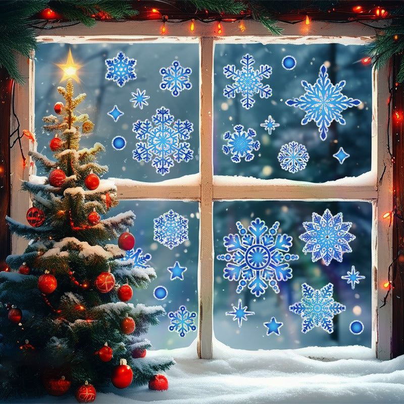 Christmas Window Stickers – Nano Holographic UV Laminated Décor 🎅❄️❄️ 🎅❄️ Kawaii Stickers