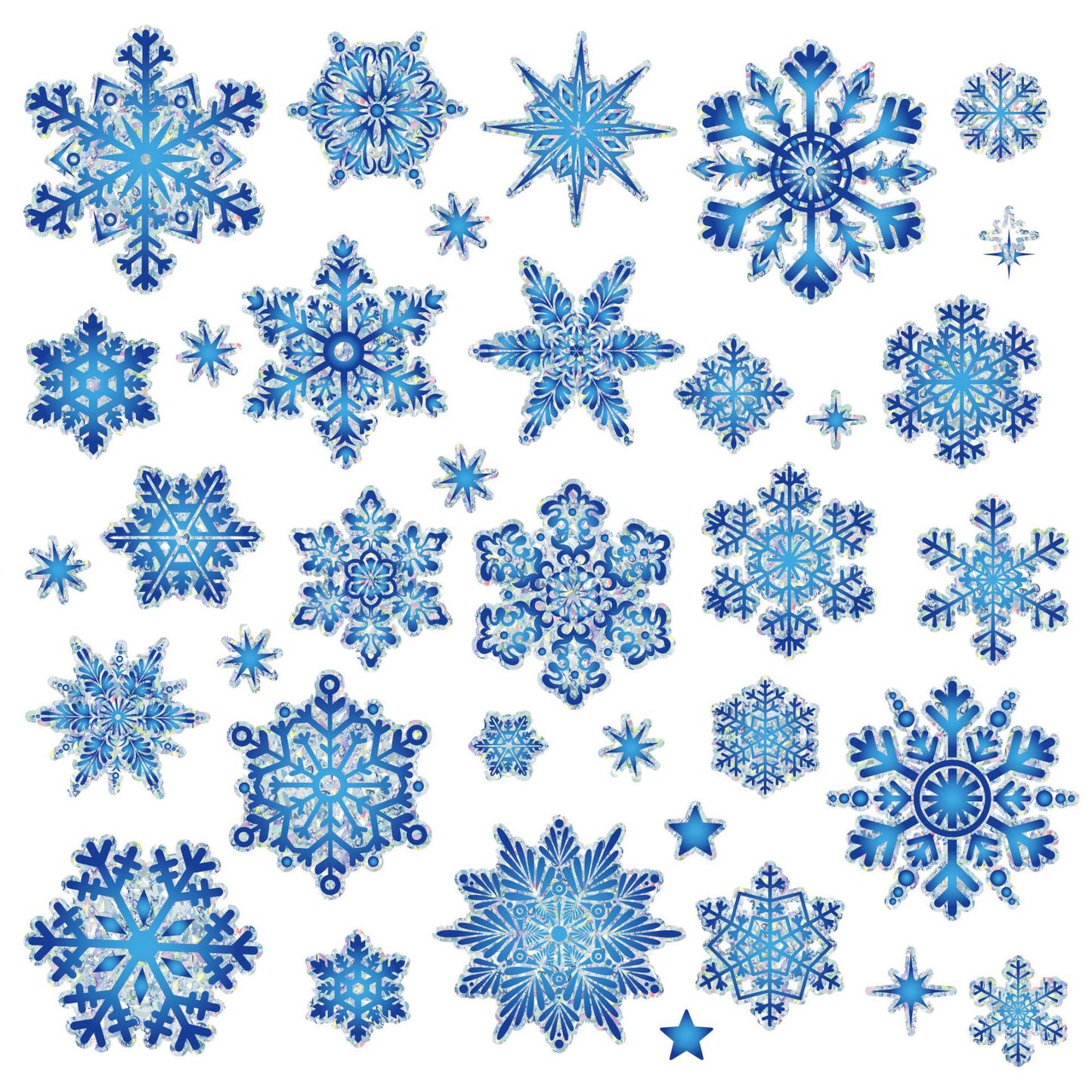Christmas Window Stickers – Nano Holographic UV Laminated Décor 🎅❄️❄️ 🎅❄️ Kawaii Stickers