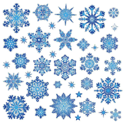 Christmas Window Stickers – Nano Holographic UV Laminated Décor 🎅❄️❄️ 🎅❄️ Kawaii Stickers