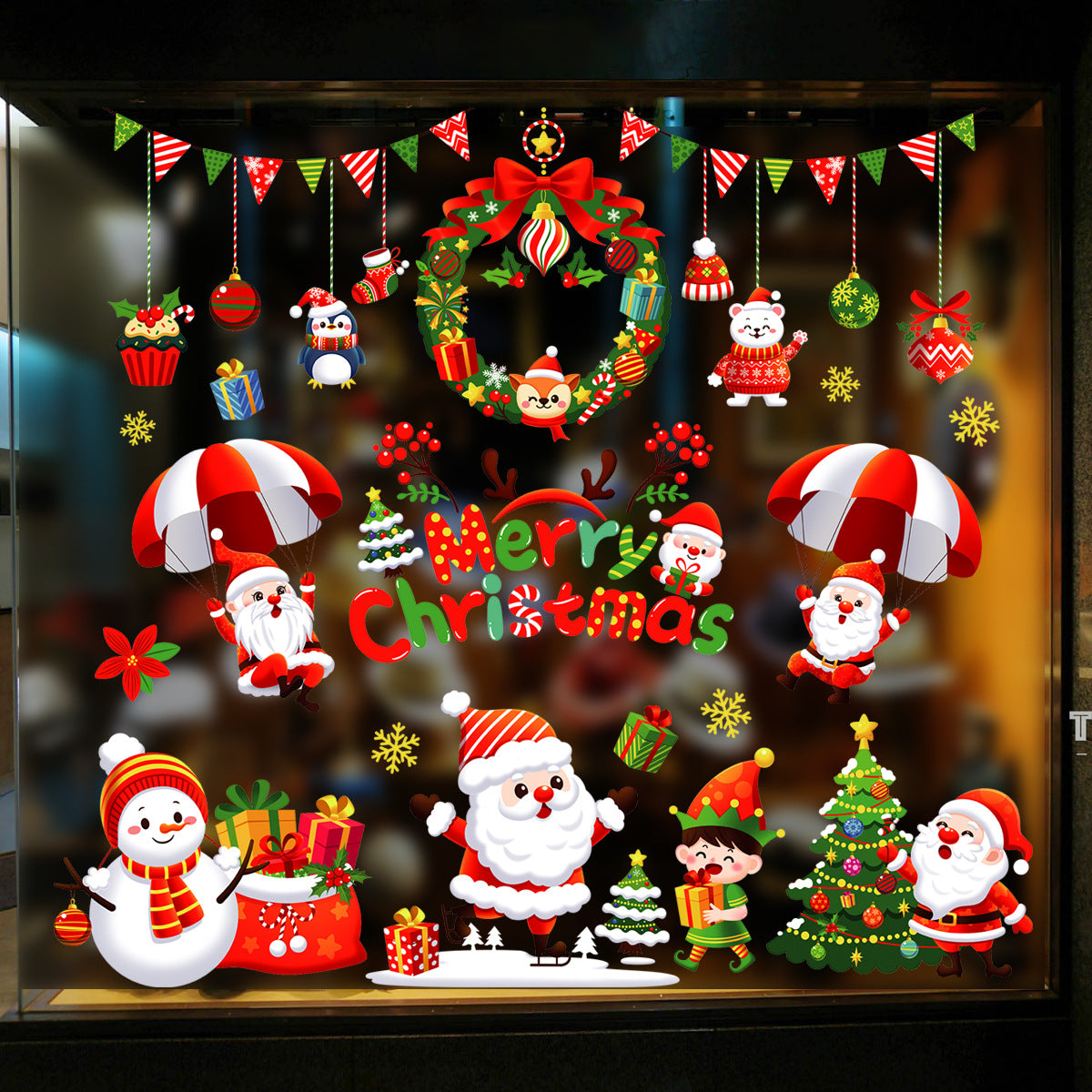 Snowflake Window Stickers ❄️ Party & Christmas Glass Decoration 🎄-66