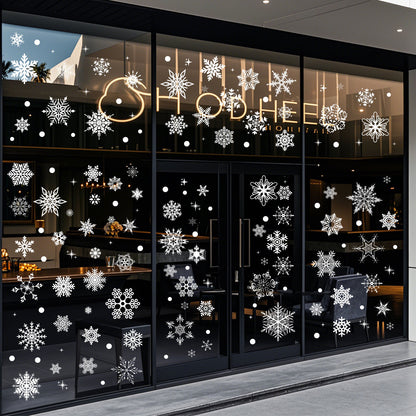 ❄️ Christmas Decoration Snowflake Window Stickers | Static Cling Glass Decals 🎄 Kawaii Stickers