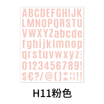 Black Letter Stickers 1inch Combinable Water Bottle Letter Stickers Kawaii Stickers