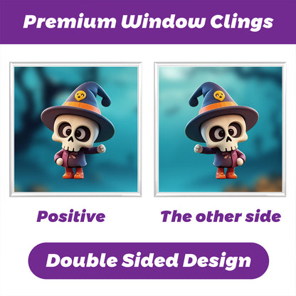 Spooky Halloween Window Stickers – Bats, Pumpkins & Ghosts 🎃🕸️ Kawaii Stickers