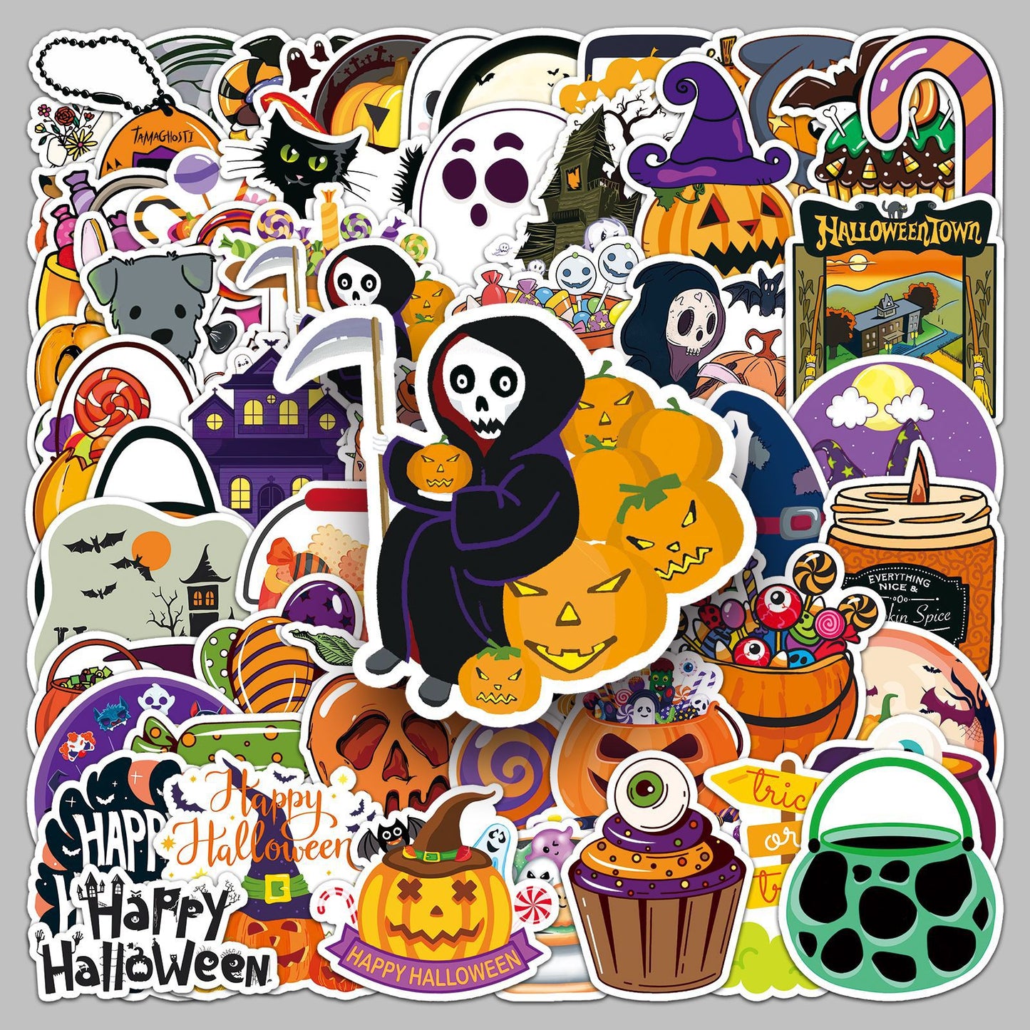 Halloween stickers – 100 Cute Spooky Waterproof Halloween Sticker Pack 🎃