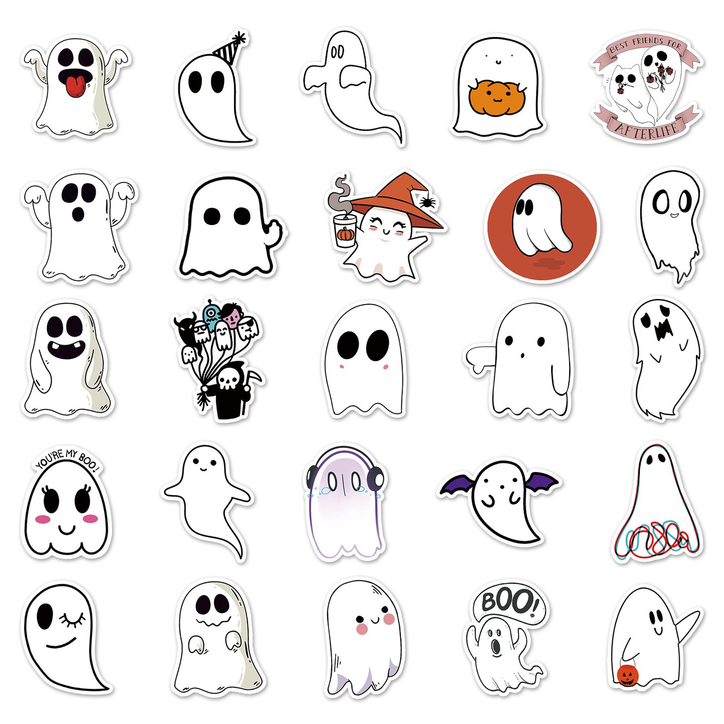 Halloween Stickers – Ghost Graffiti Any Surface (100pcs)