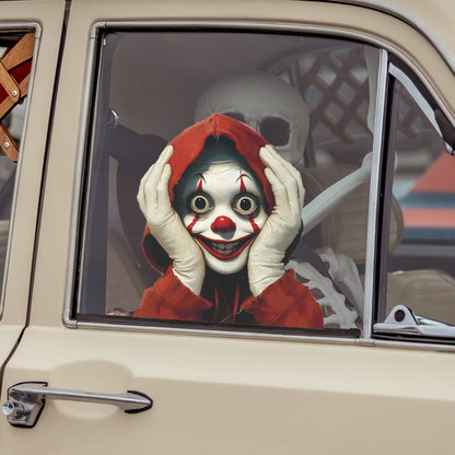 🎃 Halloween Creepy Ghost Face Window Stickers 👻🪟✨ Kawaii Stickers