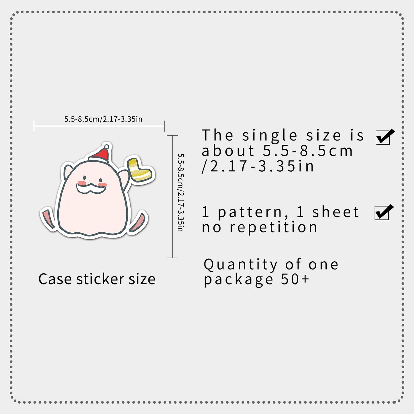 Halloween Stickers  Cute Ghost Graffiti Halloween Sticker (50pcs)