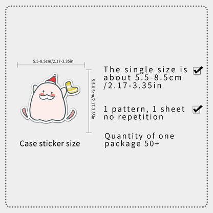 Halloween Stickers  Cute Ghost Graffiti Halloween Sticker (50pcs)