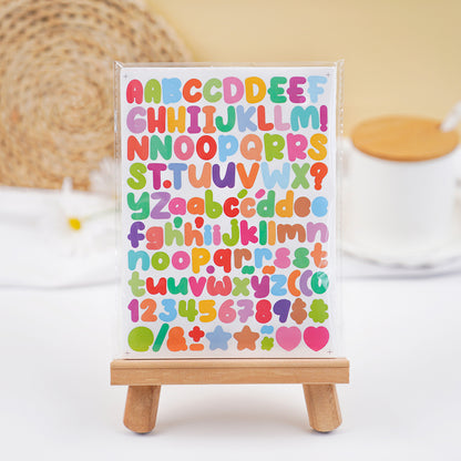 10PCS 0.5 Inch English Alphabet Stickers Small Size Decorative Scrapbook Letter Stickers Waterproof Stickers Kawaii Stickers