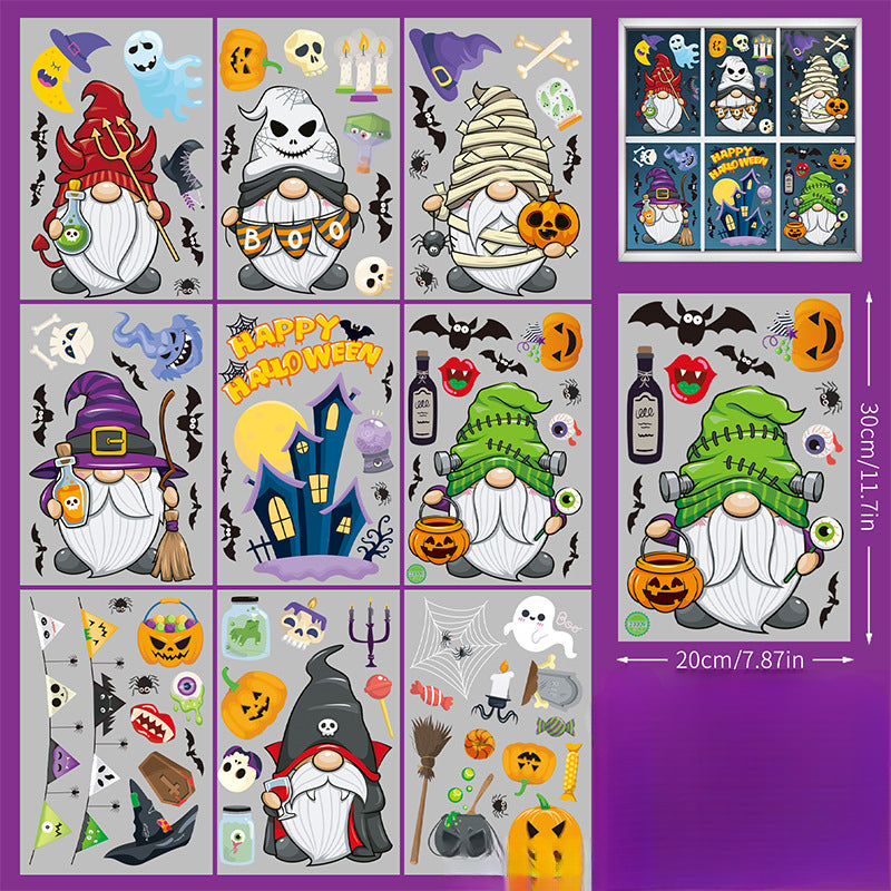 Spooktacular Halloween Window Stickers – Double-Sided Static Cling Décor for Glass Doors & Windows 👻🕷️ Kawaii Stickers