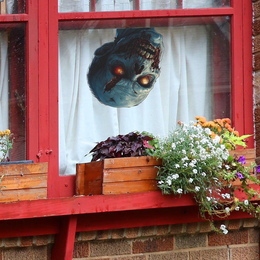 🧟‍♂️ Halloween Zombie Static Window Stickers – Super Scary Glass Decoration 🎃 Kawaii Stickers