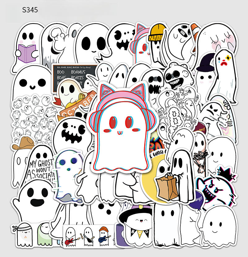 Halloween Stickers Adorable Ghost  for laptops skateboards  bottles