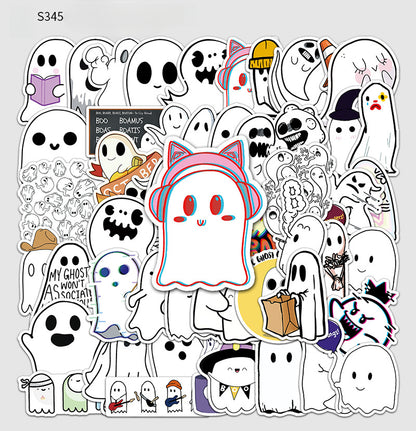Halloween Stickers Adorable Ghost  for laptops skateboards  bottles
