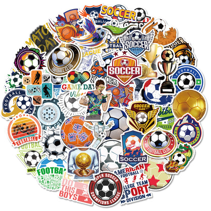🏆 50Pcs Trophy Football Stickers – World Cup & European Cup Edition ⚽✨ Football Stickers-22 Kawaii Stickers