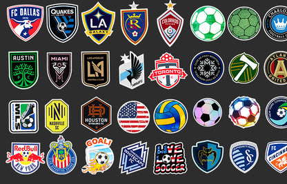 ⚽ 50PCS Graffiti Football Stickers – Sporty Waterproof Pack 🎉 Kawaii Stickers