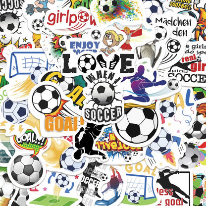 ⚽ 50pcs New Football Graffiti Stickers – Waterproof & Super Fun! 🎉 Kawaii Stickers