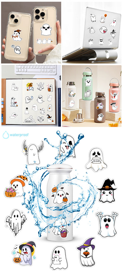 Halloween Stickers Kawaii Stickers Ghost Decals (50pcs)