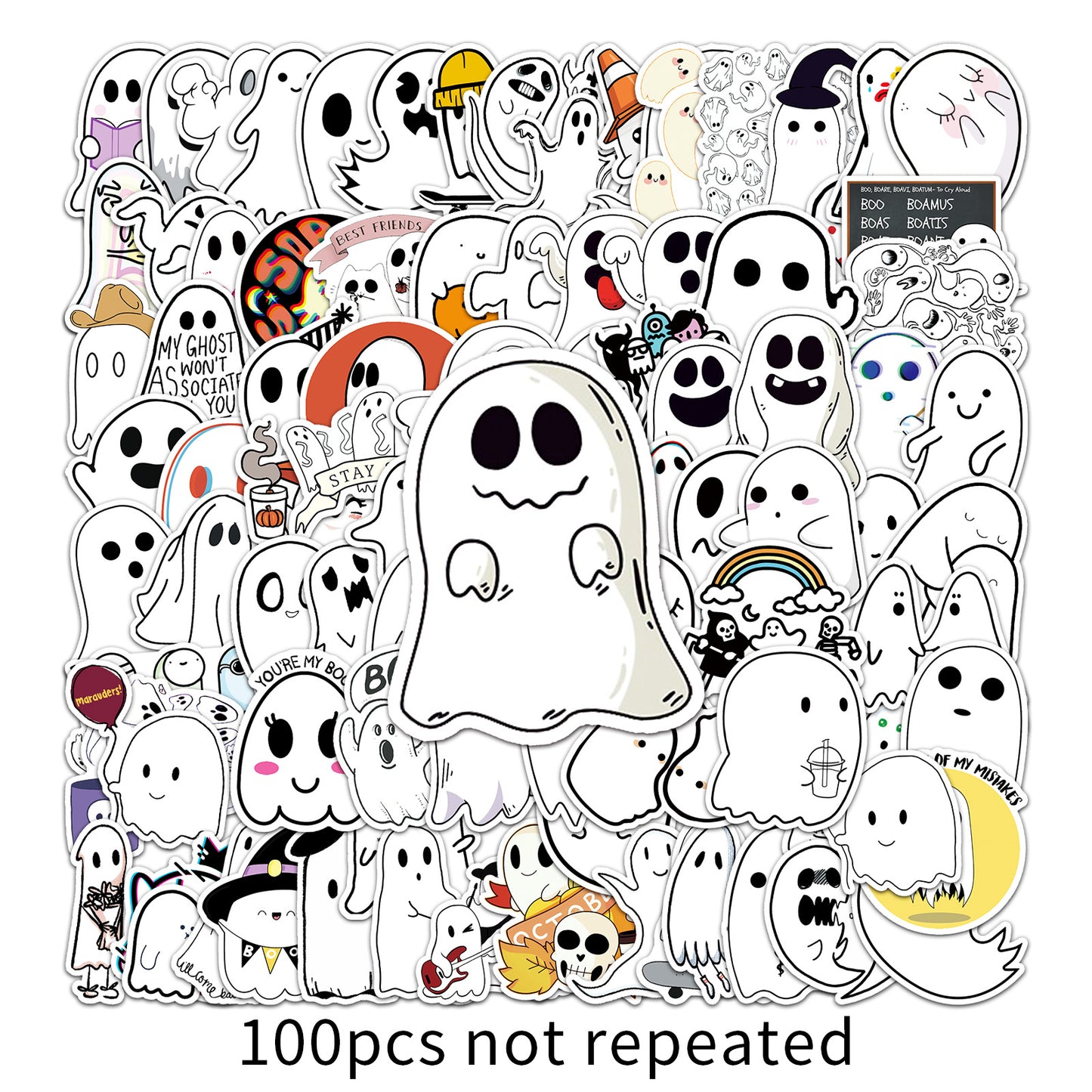 Halloween Stickers – Ghost Graffiti Any Surface (100pcs)