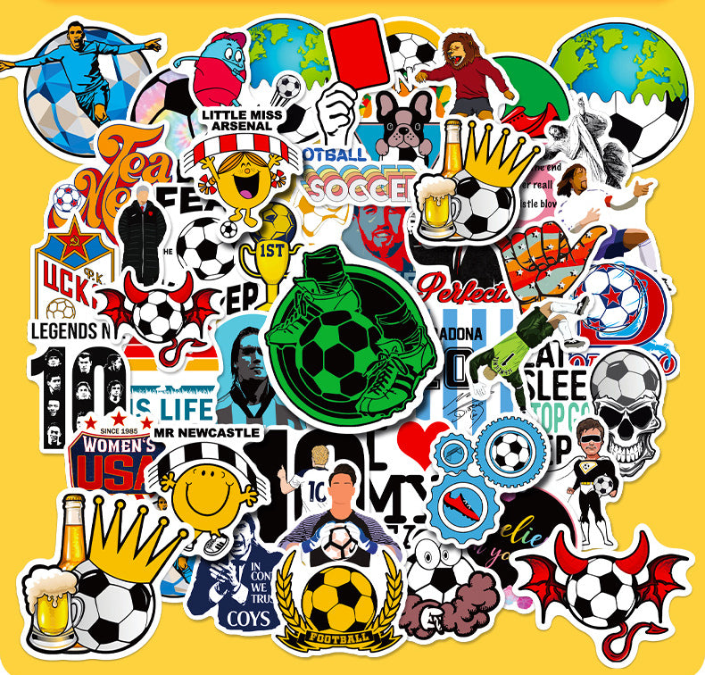 ⚽ 50Pcs Creative Football Stickers – Colorful Sports Life for 2025 Fans 🎨✨ Kawaii Stickers