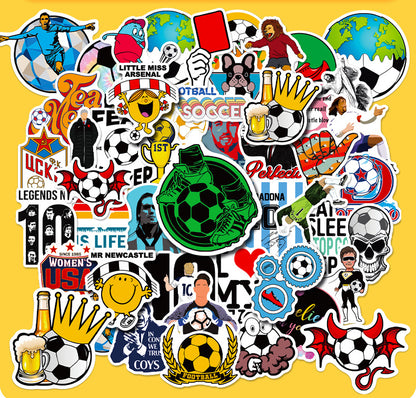 ⚽ 50Pcs Creative Football Stickers – Colorful Sports Life for 2025 Fans 🎨✨ Kawaii Stickers