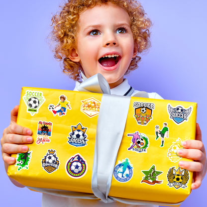 Football Stickers – 50Pcs Sport Designs – High-Definition Waterproof PVC – For Water Bottles, Laptops, Skateboards, Suitcases, Phones – Kawaii Stickers Kawaii Stickers