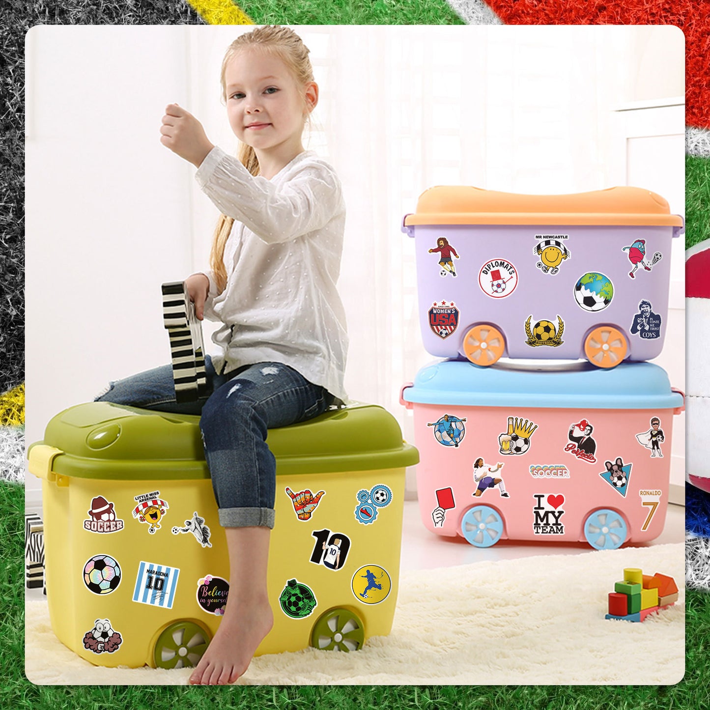 ⚽ 50Pcs Creative Football Stickers – Colorful Sports Life for 2025 Fans 🎨✨ Kawaii Stickers