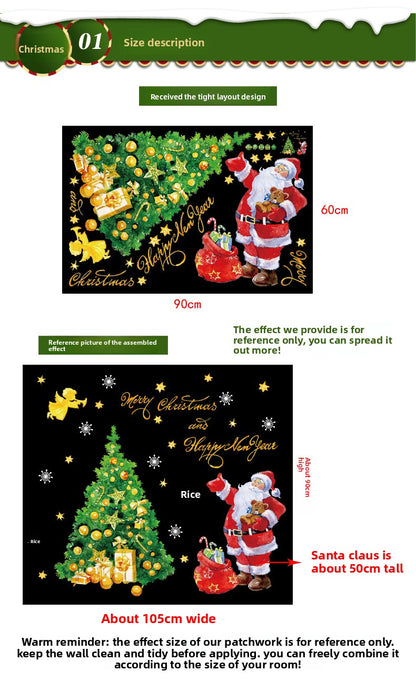 Christmas Tree Stickers for Holiday Window Decor