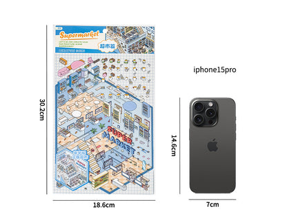 3D DIY Sticker – Three-Layer Miniature Fantasy House – Scrapbook & Craft Decoration – Kawaii Stickers Kawaii Stickers