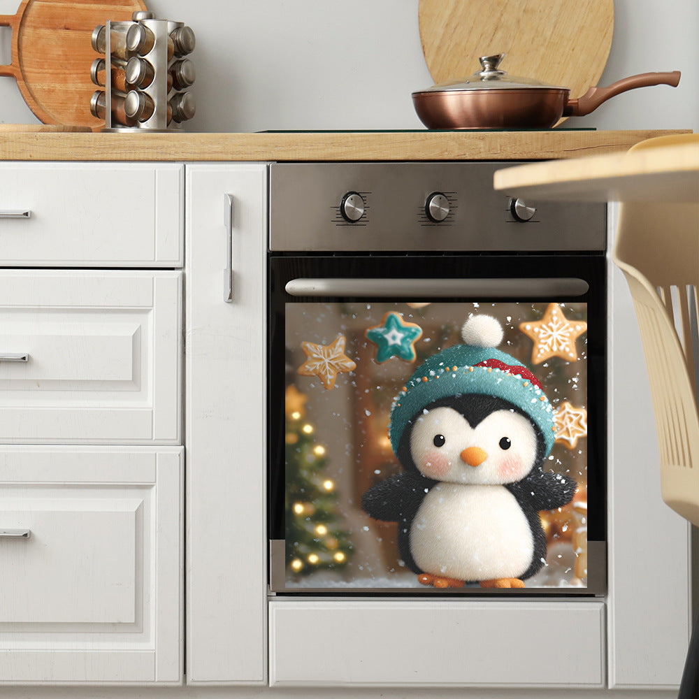 ❄️ Christmas Night Penguin Stickers – Self-Adhesive Snowy Holiday Decor 🎄 Kawaii Stickers