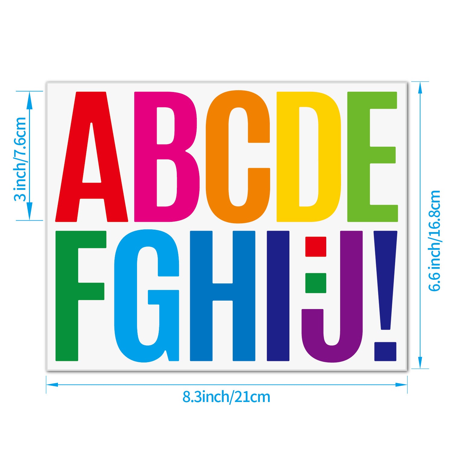 3inch Alphabet Number Stickers Car Mailbox Logo Waterproof Stickers Large Letter Stickers Kawaii Stickers