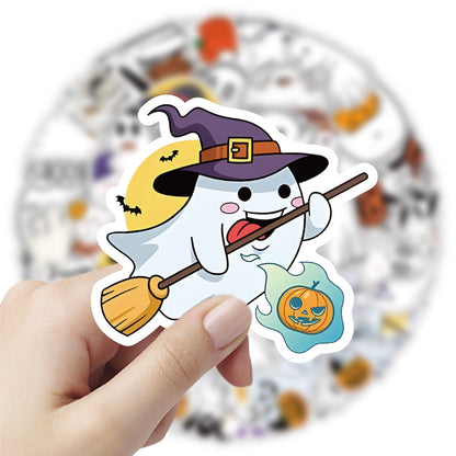 Halloween Stickers for Kids Fun Ghost Designs(50pcs)