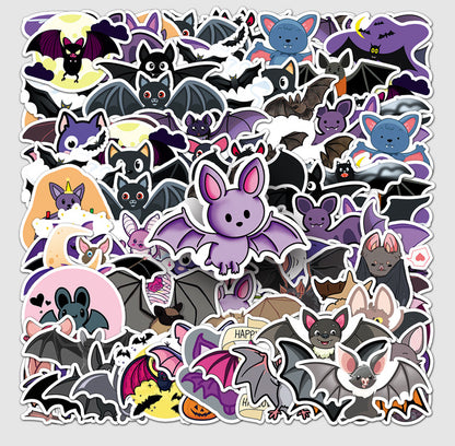 Halloween Stickers – 50pcs Cute Bat DIY Stickers