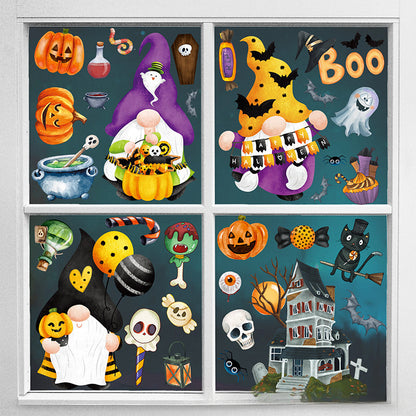 Spooktacular Halloween Window Stickers – Double-Sided Static Cling Décor for Glass Doors & Windows 👻🕷️ Kawaii Stickers