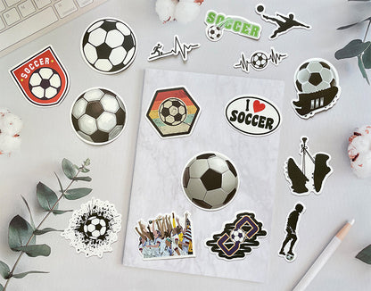 Football Stickers – 50PCS Cartoon Sports Graffiti – Waterproof PVC – Laptop, Water Bottle & Luggage Decor – Kawaii Stickers Kawaii Stickers