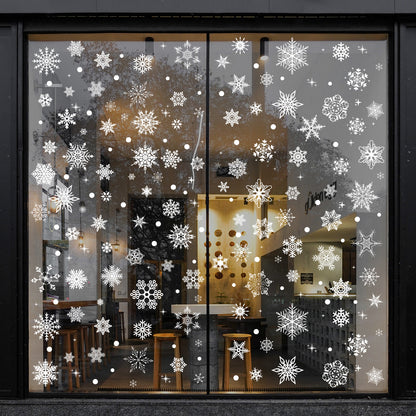 ❄️ Christmas & New Year Snowflake Window Stickers | Static Cling Glass Decals 🎄✨ Kawaii Stickers
