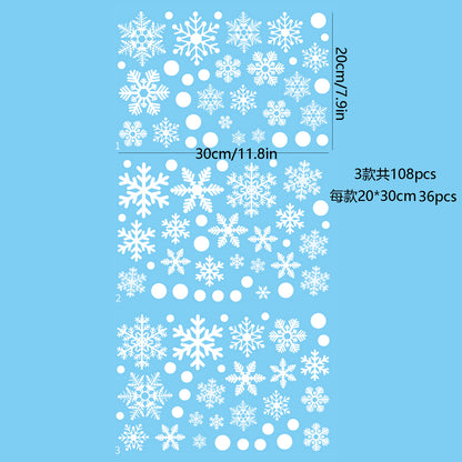 ❄️ Christmas Snowflake Window Stickers – Festive Holiday Glass & Window Decor 🎄 Kawaii Stickers