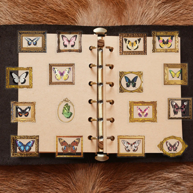 52pcs Vintage Butterfly Stickers Pack – Waterproof for Journal, Laptop & Guitar – Kawaii Stickers Kawaii Stickers