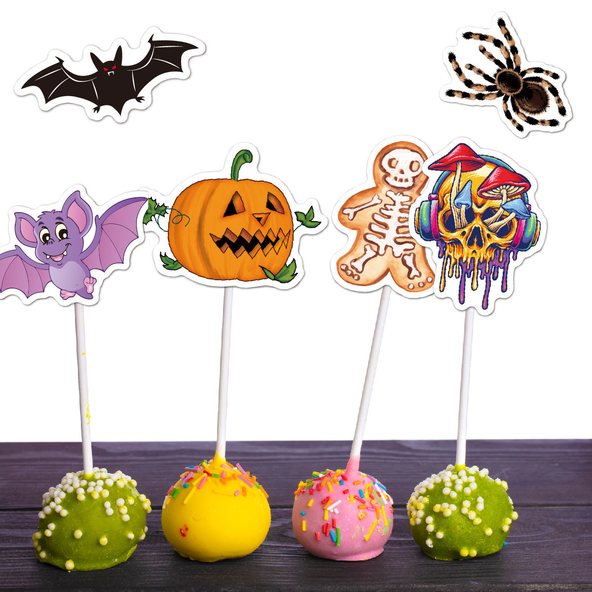 🕸️ Halloween Stickers Cartoon Graffiti Holographic Vinyl Set – 50PCS 🎃👻✨ Kawaii Stickers